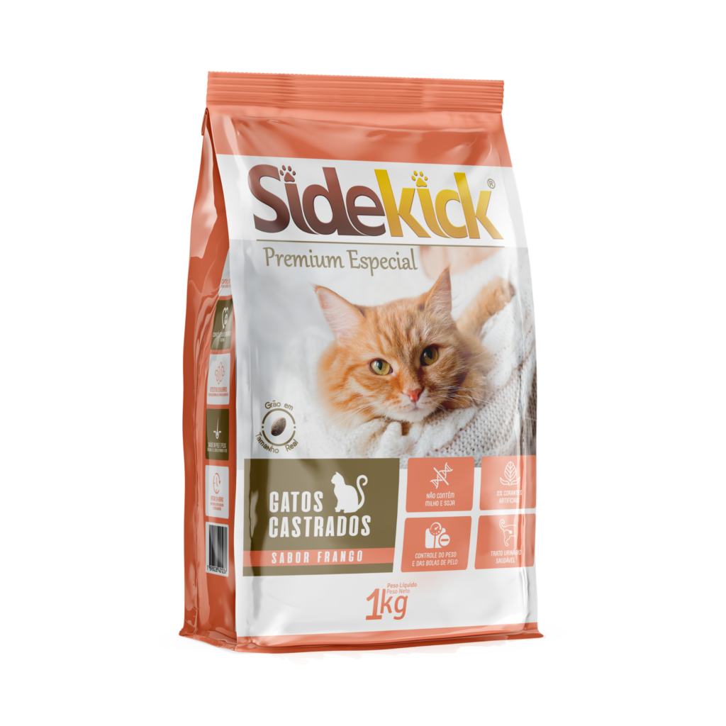 Sidekick Premium Gatos Castrados Sabor Frango Nutricol Alimentos